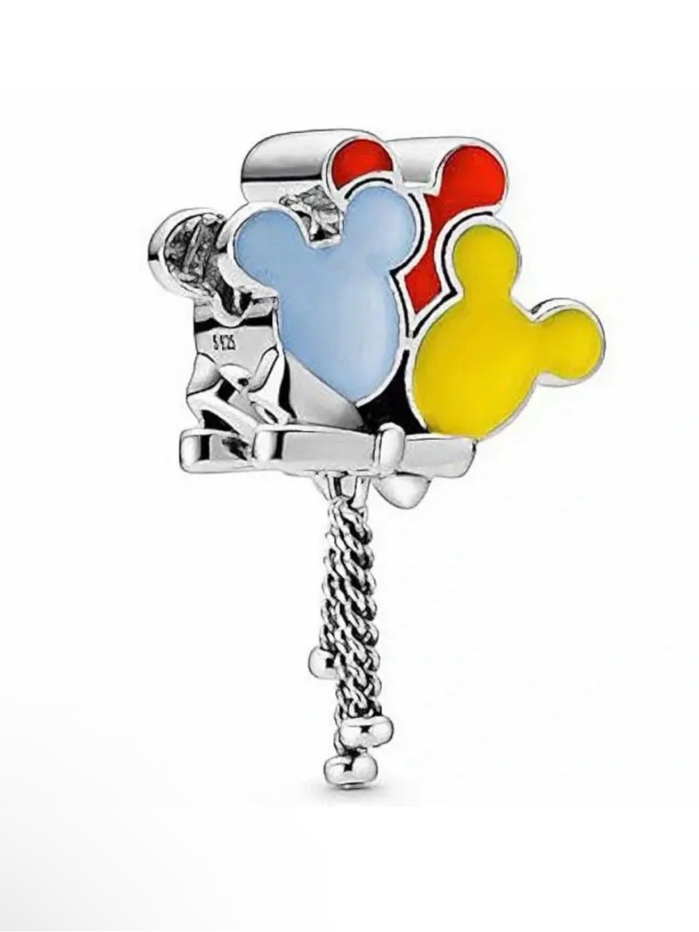 Pandora Multicolor Mickey Balloon Dangle Charm - Blue Red Yellow